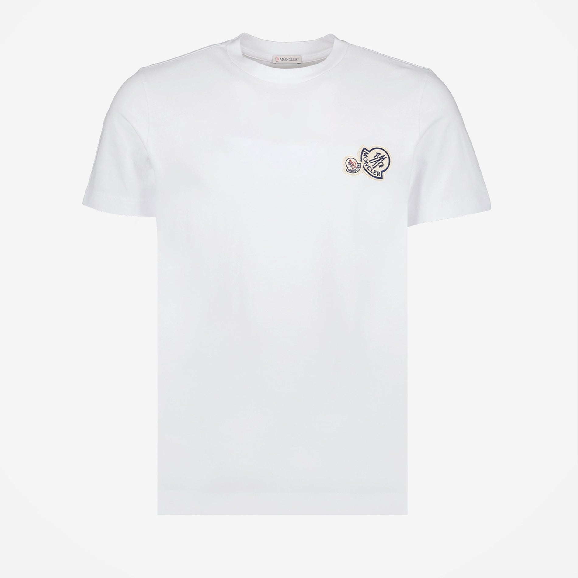Moncler White Double Logo T-Shirt