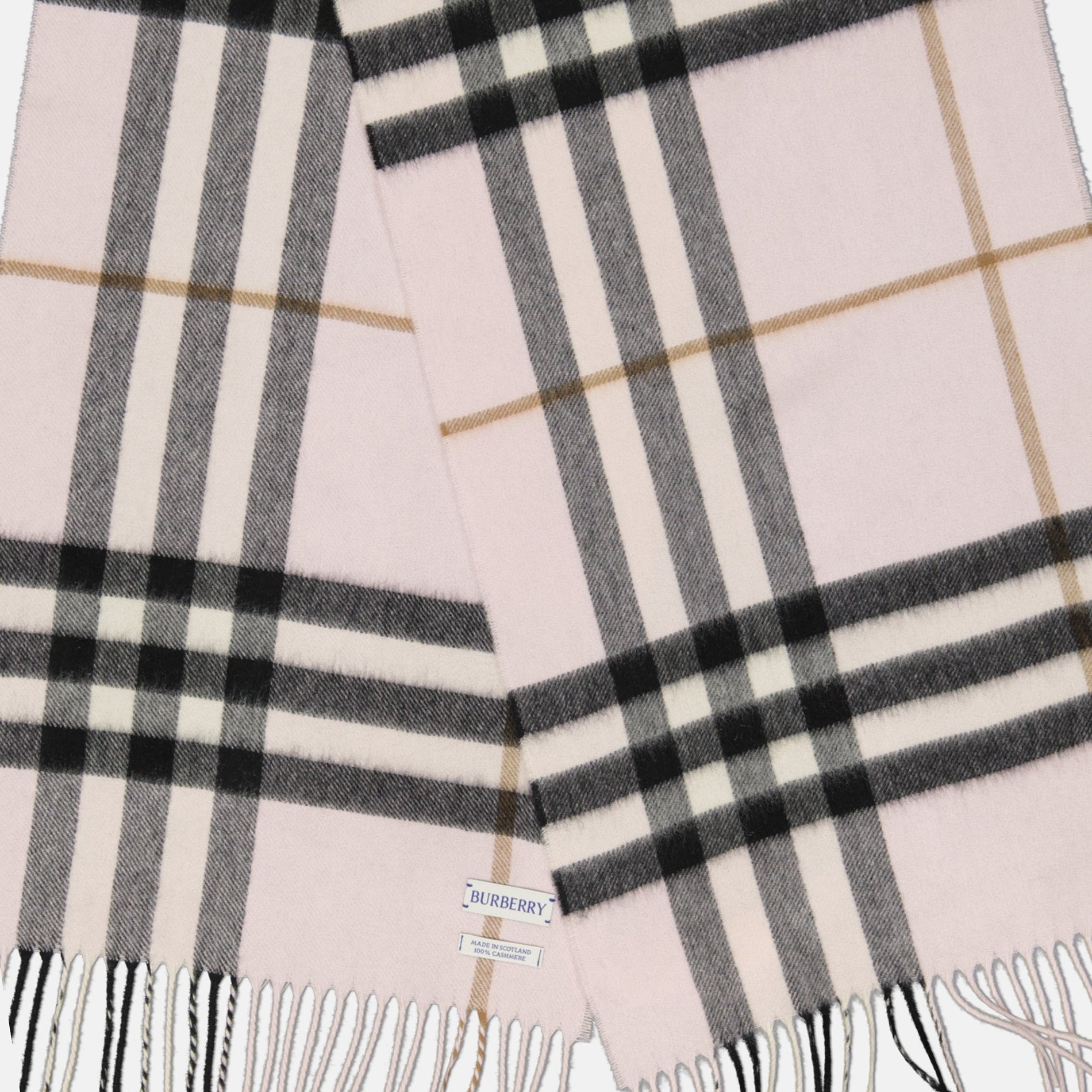 Burberry Classic Check Cashmere Scarf – Soft Pink - image 3