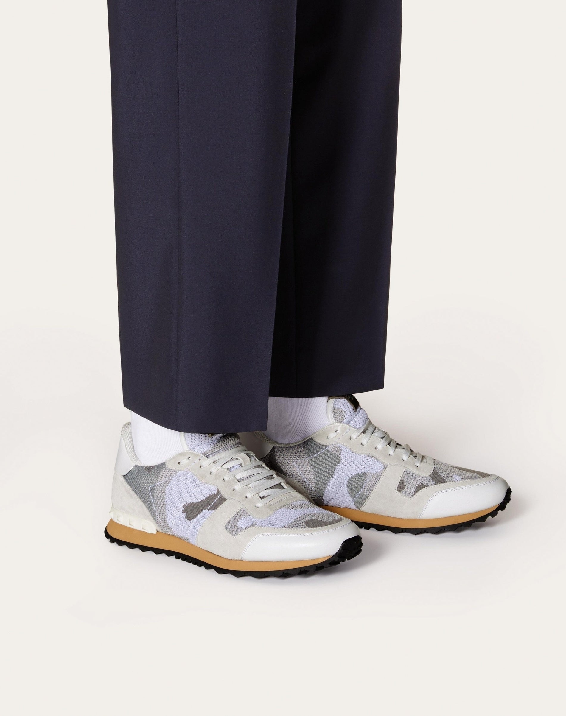 Valentino Garavani Mesh Fabric Camouflage Rockrunner Sneaker - image 6