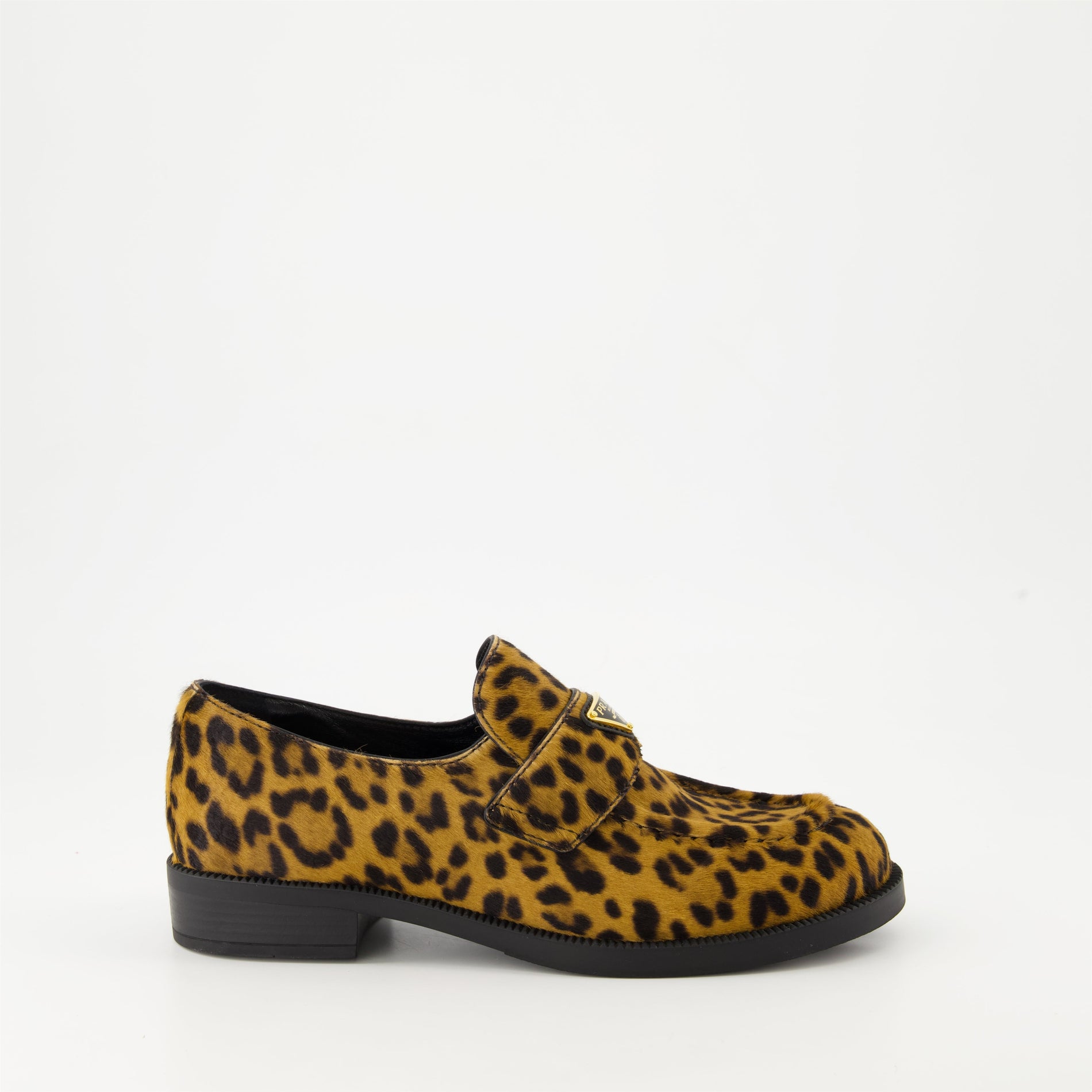 Prada Leopard Haircalf Loafers