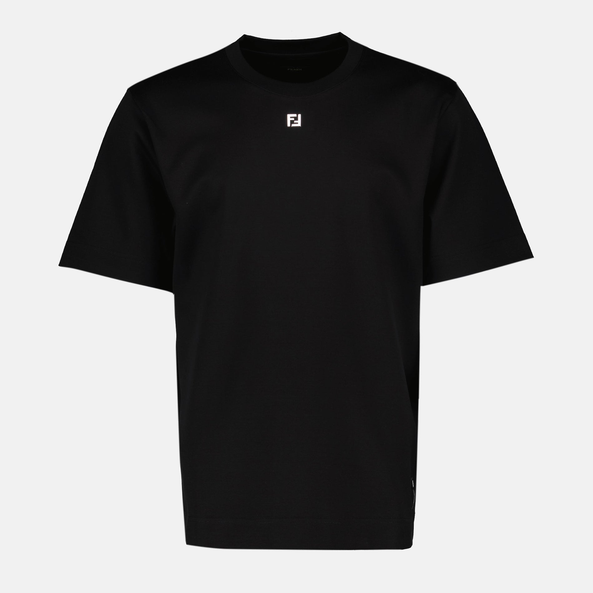 Fendi Black FF Logo Cotton T-Shirt