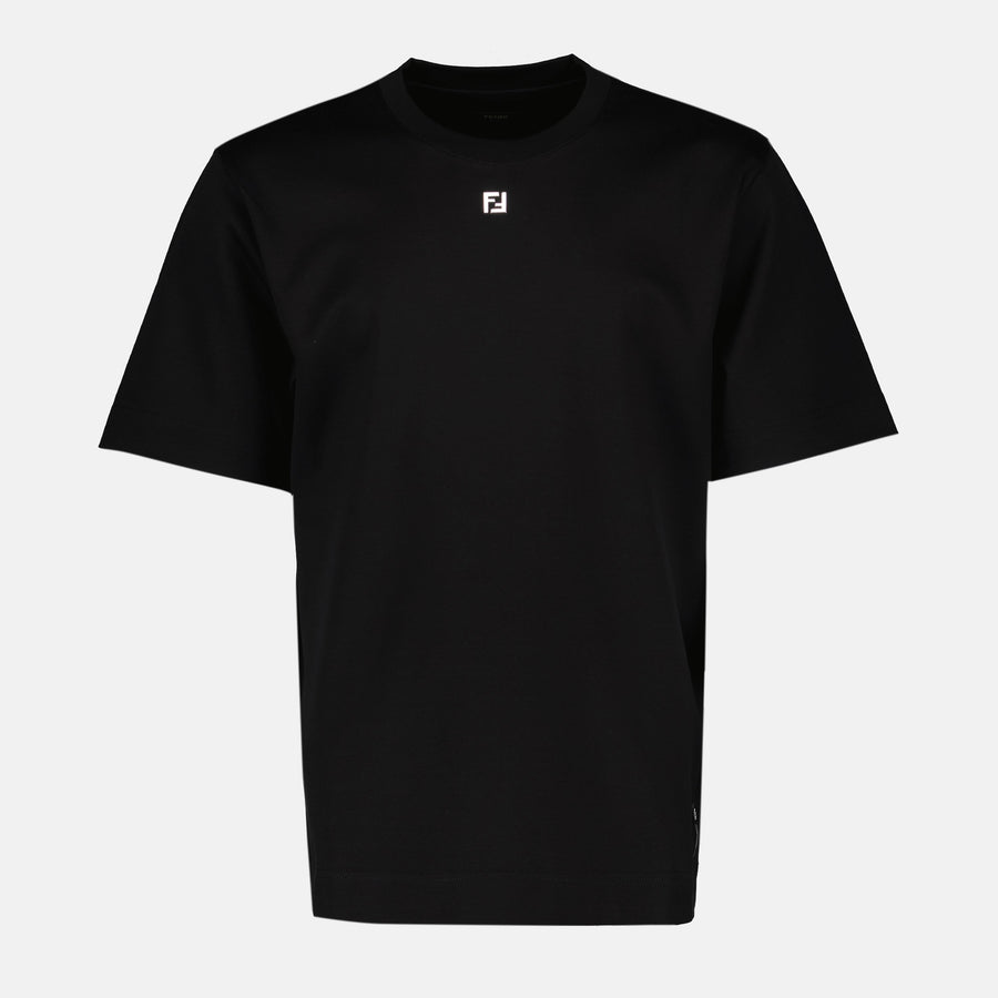 Fendi Black FF Logo Cotton T-Shirt