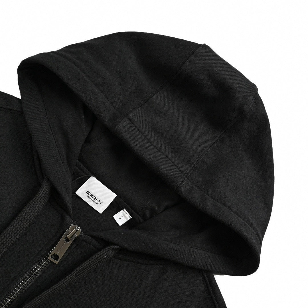 Burberry Icon Zip-Up Hoodie – Black - image 5