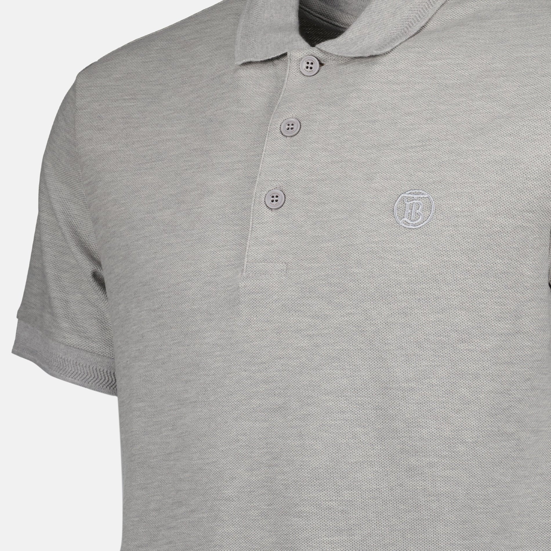 Burberry Grey Polo with Tonal TB Monogram - image 5