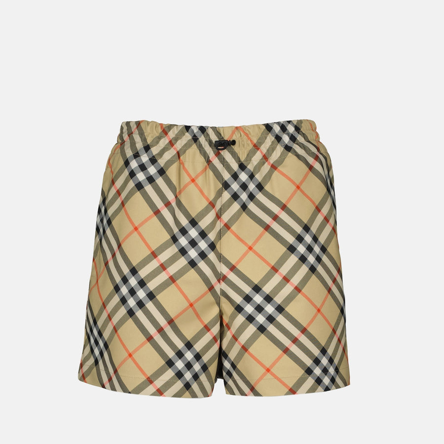 Burberry Check Plaid Shorts