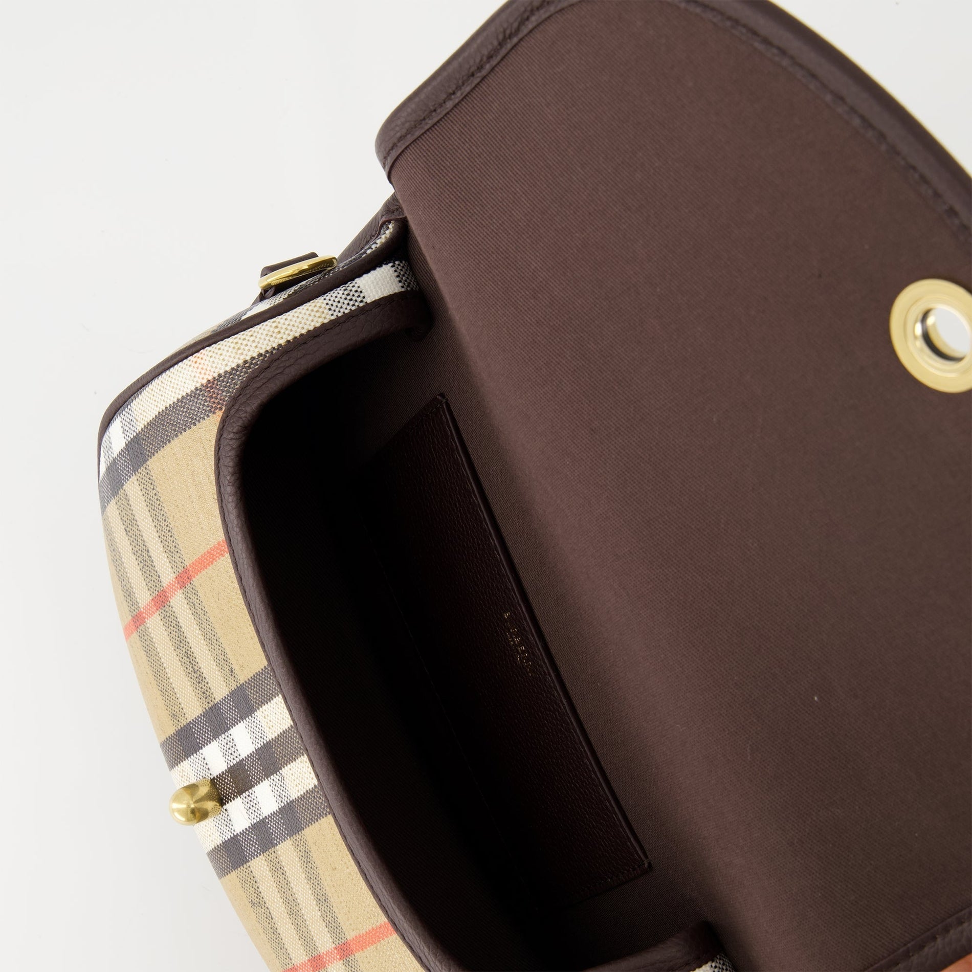 Burberry Check Mini Shoulder Bag-Archive Beige & Brown - image 4