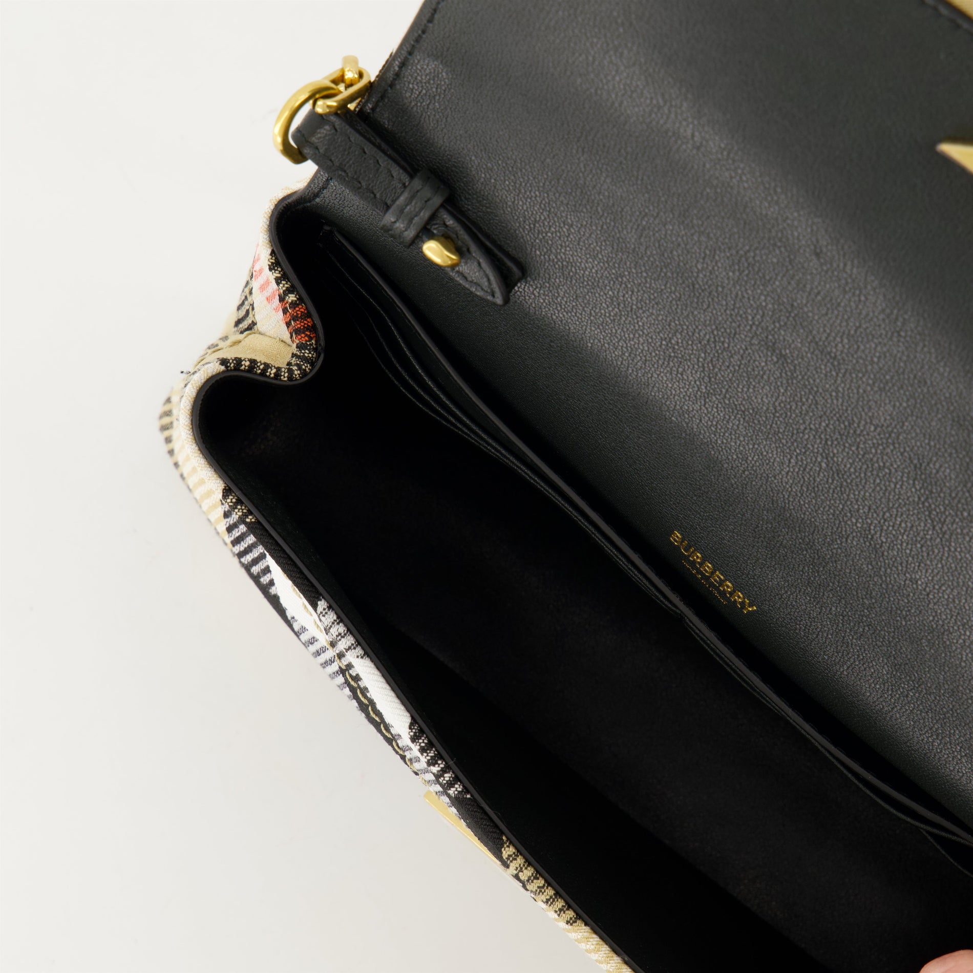 Burberry Check Chain Mini Wallet Bag - image 4