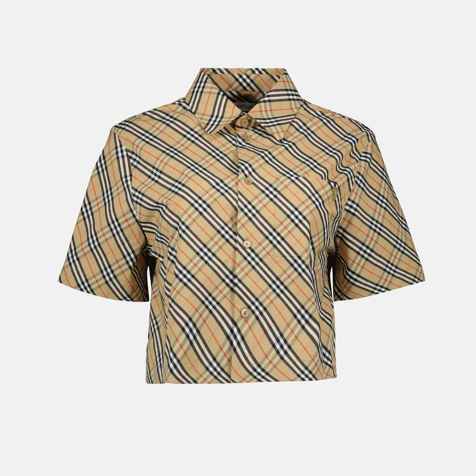 Burberry Cropped Short Sleeve Shirt