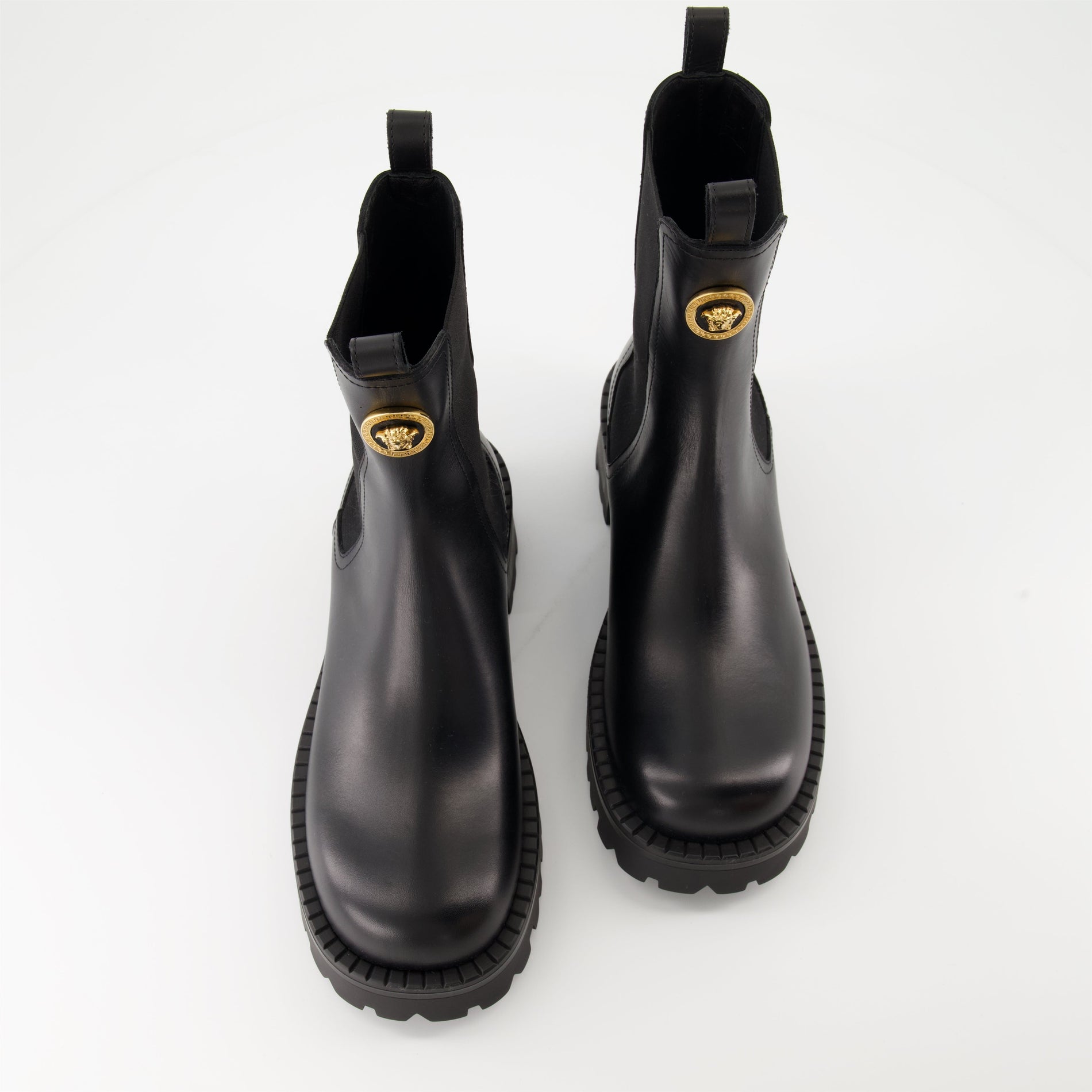 Versace Medusa Chelsea Combat Boots - image 6