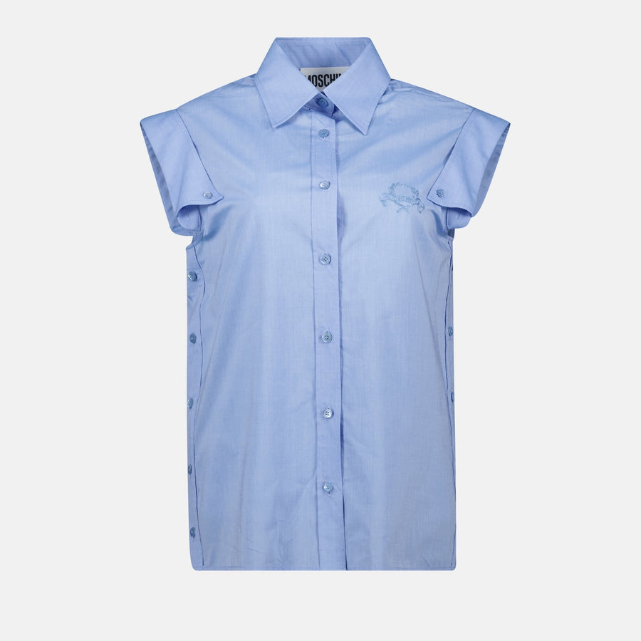 Moschino Cotton Shirt in Light Blue