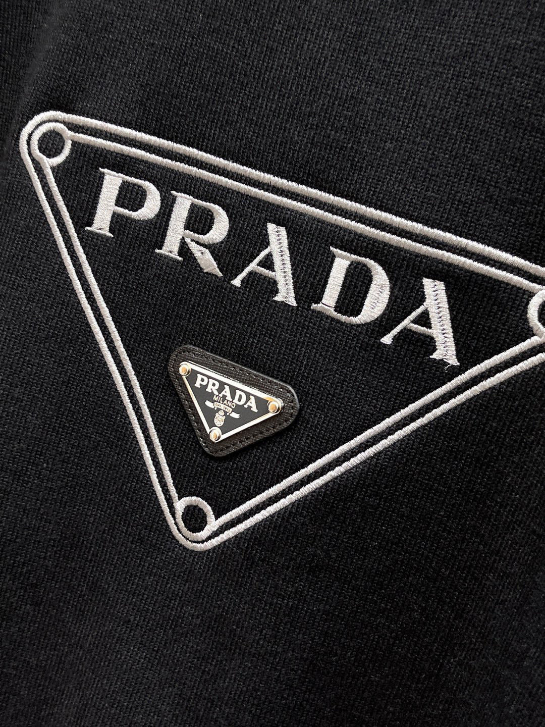 Prada Black Triangle Logo Sweatshirt - image 3