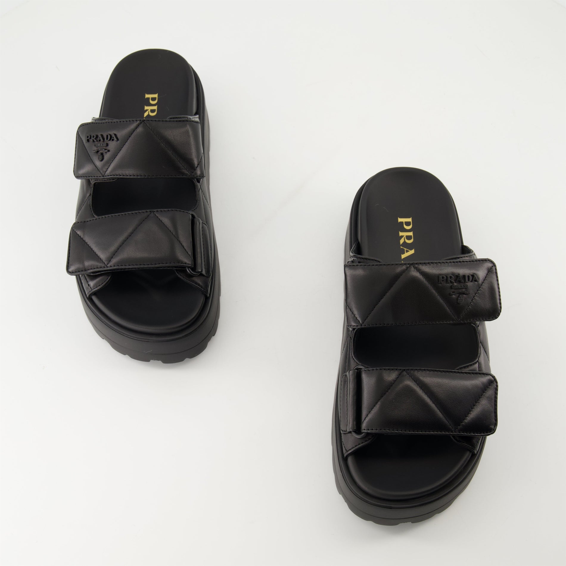 Prada Quilted Platform Sandals - image 6