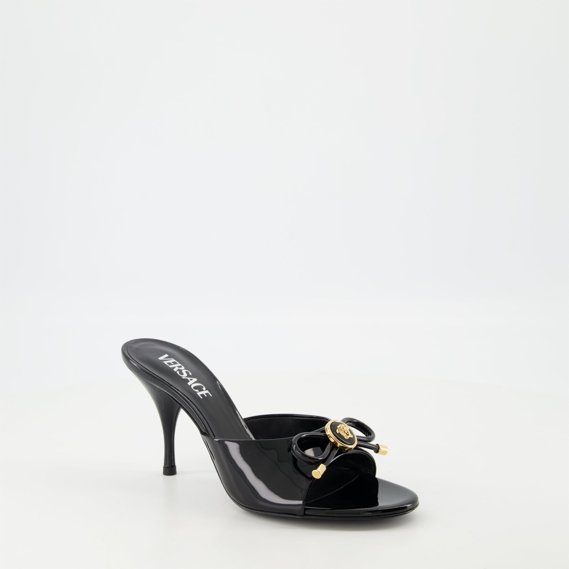 Versace Patent Leather Mule Heels - image 2