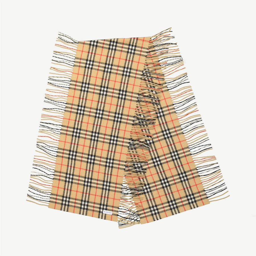 Burberry Classic Check Cashmere Scarf – Archive Beige