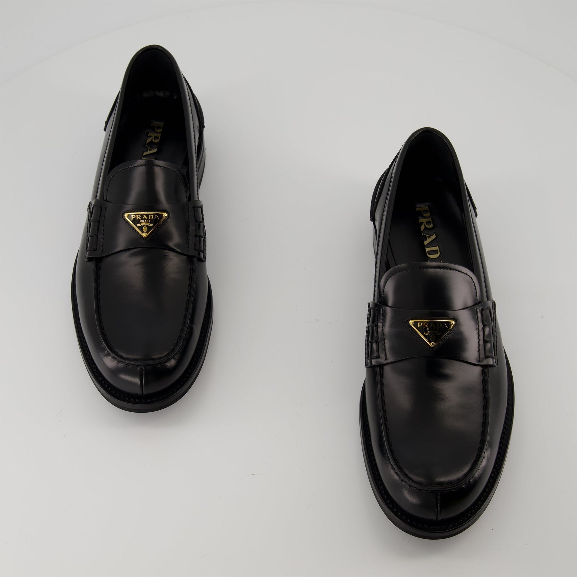 Prada Brushed Leather Loafers - image 6