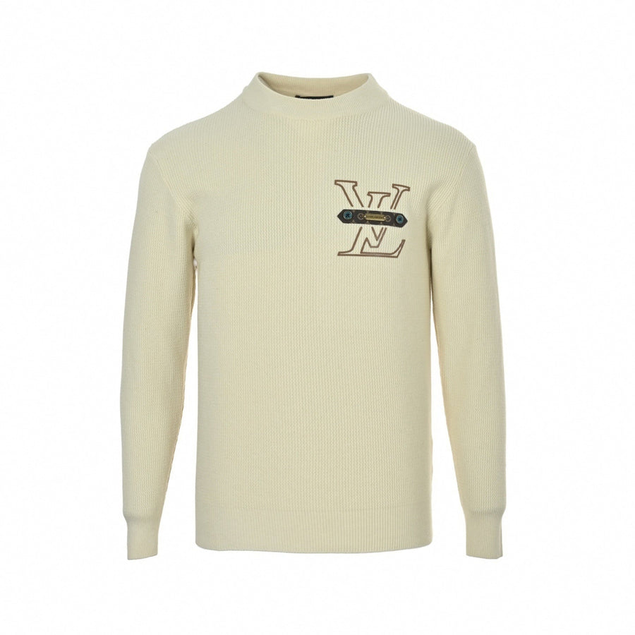 Louis Vuitton Monogram Applique Ribbed Sweater