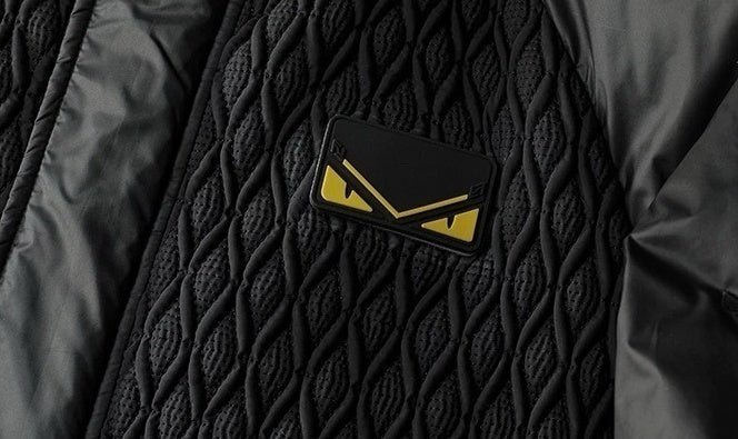 Fendi Hooded Puffer Jacket – Geometric Quilt & Monster Patch - image 6