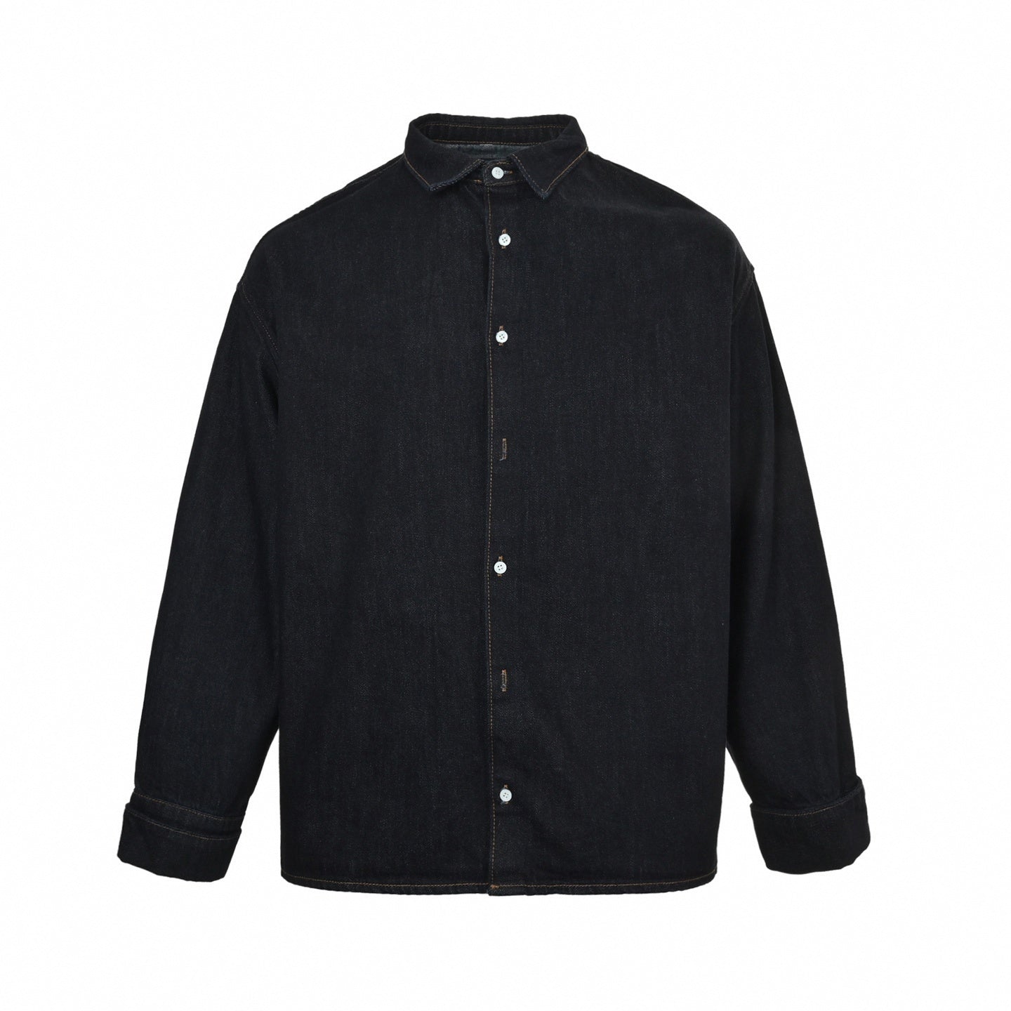 Prada Triangle Logo Back Denim Shirt Jacket