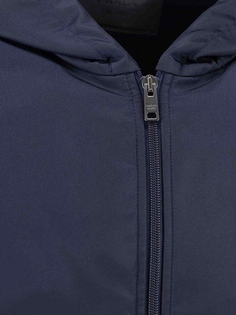 Prada Navy Blue Re-Nylon Logo Zip Hoodie - image 4