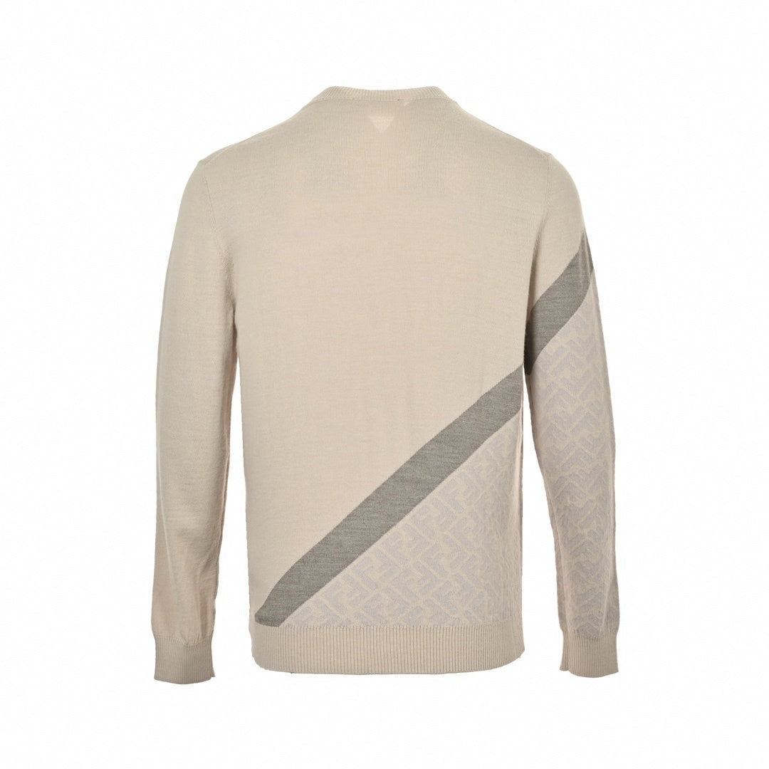 Fendi Diagonal FF Motif Wool Sweater - image 2