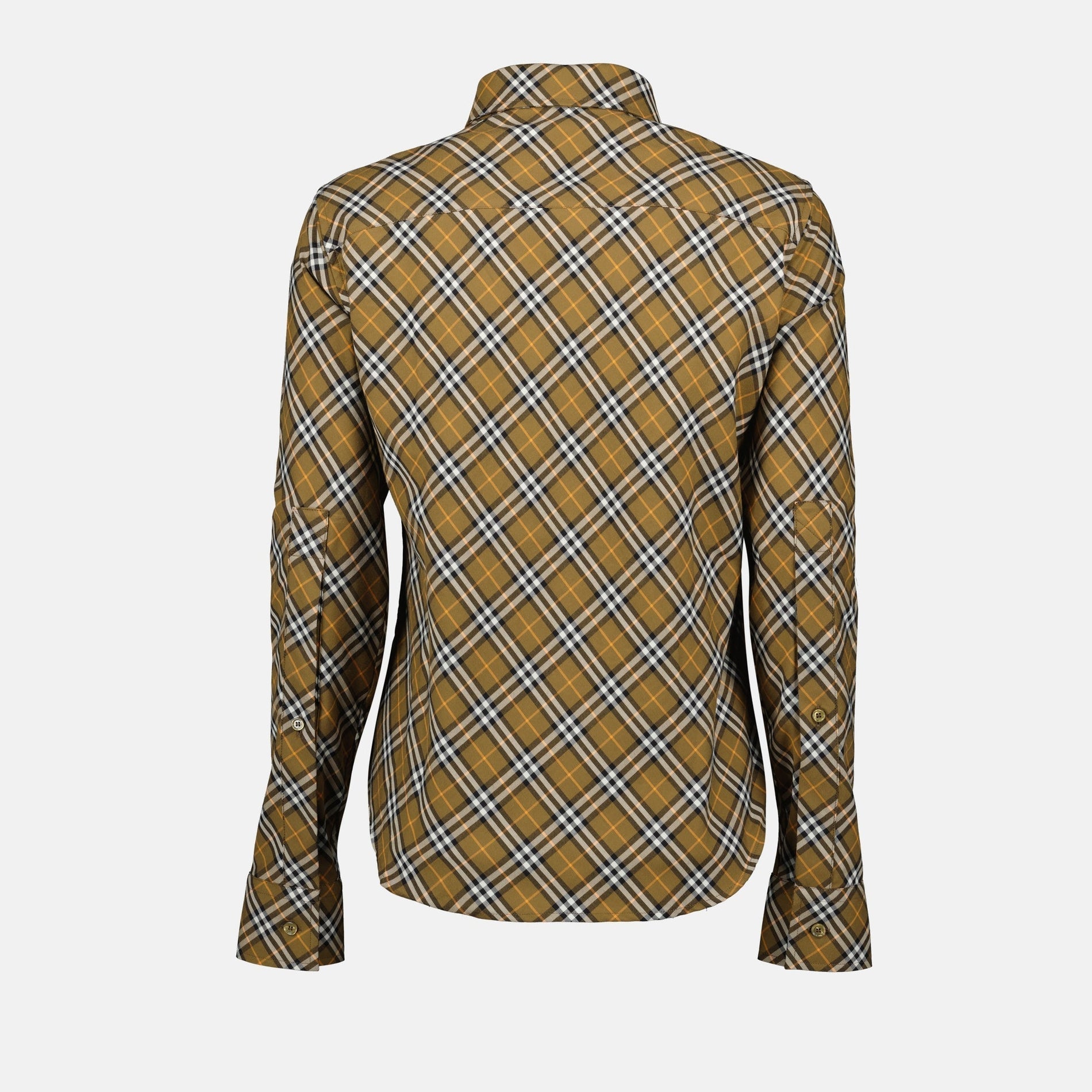 Burberry Vintage Check Cropped Shirt in Olive - image 2