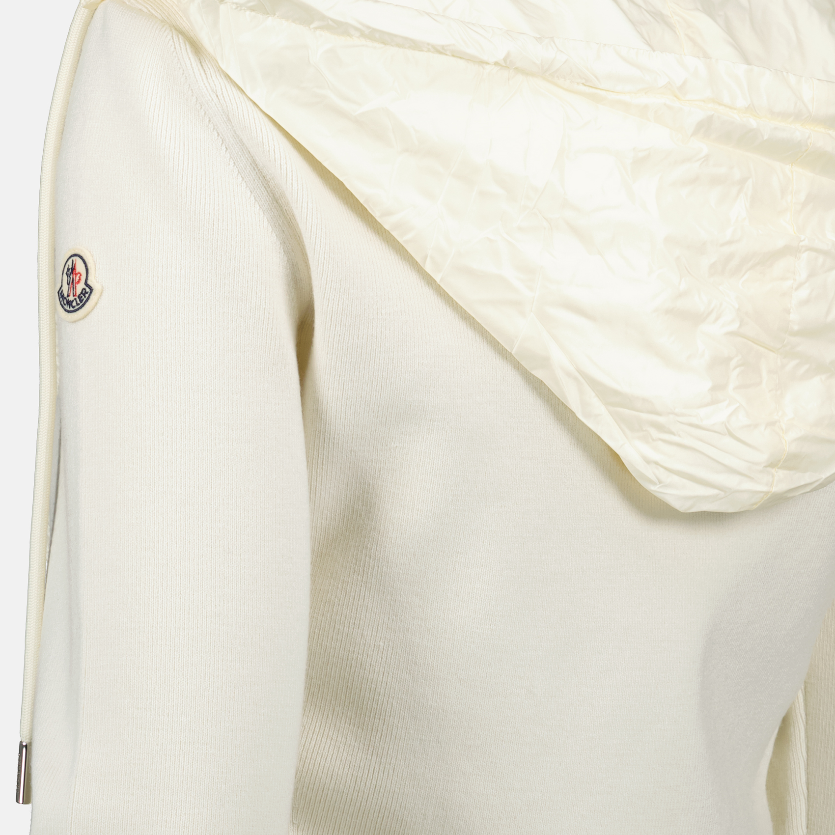 Moncler Ivory Knit Sleeve Puffer Jacket - image 8