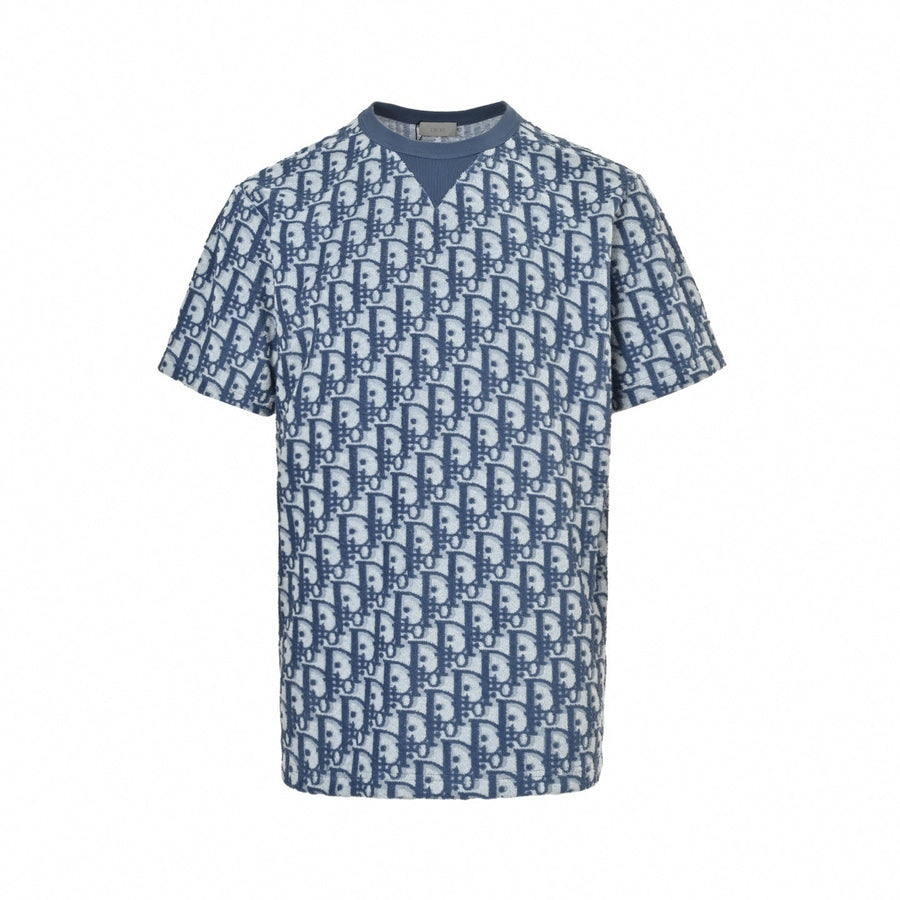 Dior Oblique Monogram Toweling T-Shirt | Blue