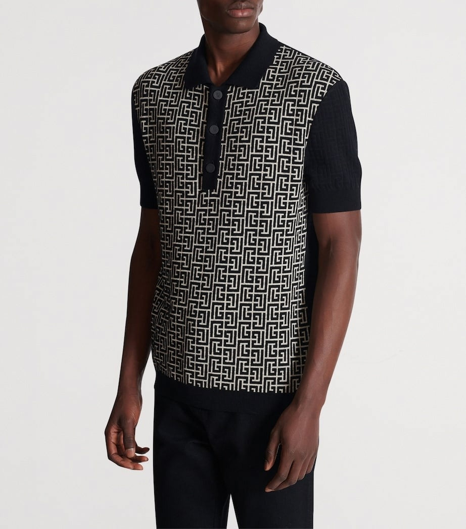 Balmain PB Labyrinth Knitted Polo Shirt - image 4
