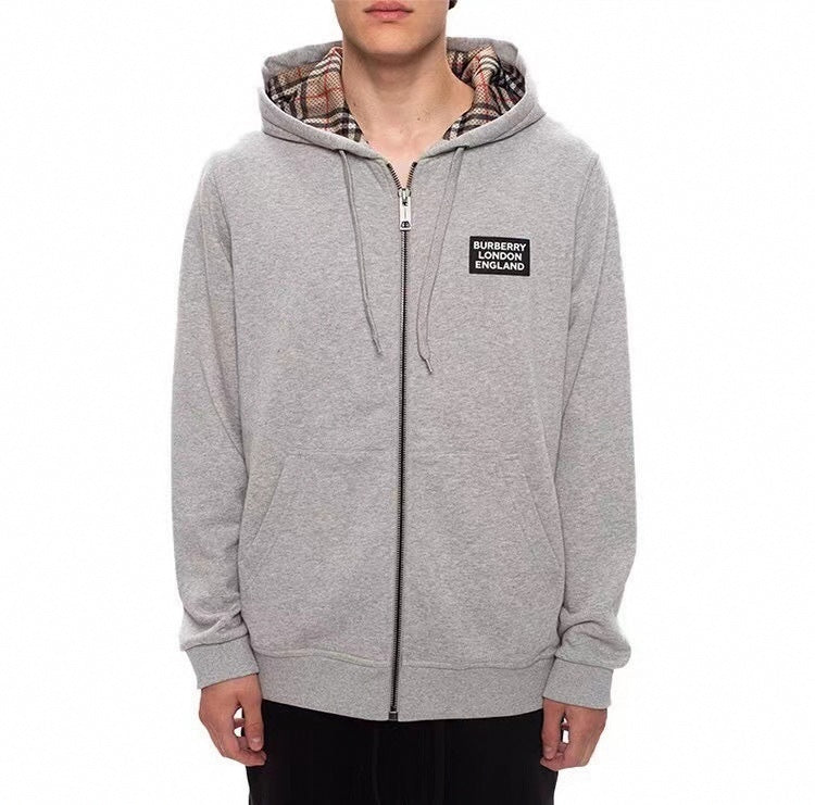 Burberry Gray Zip-Up Hoodie - image 3
