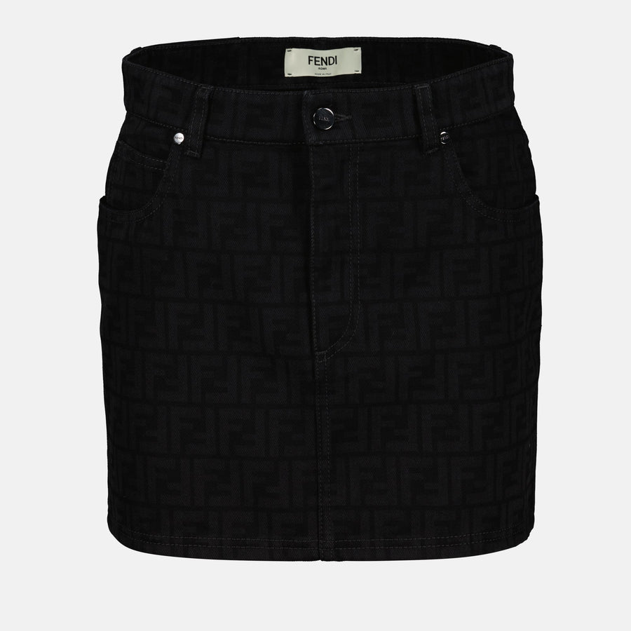 Fendi FF Denim Skirt
