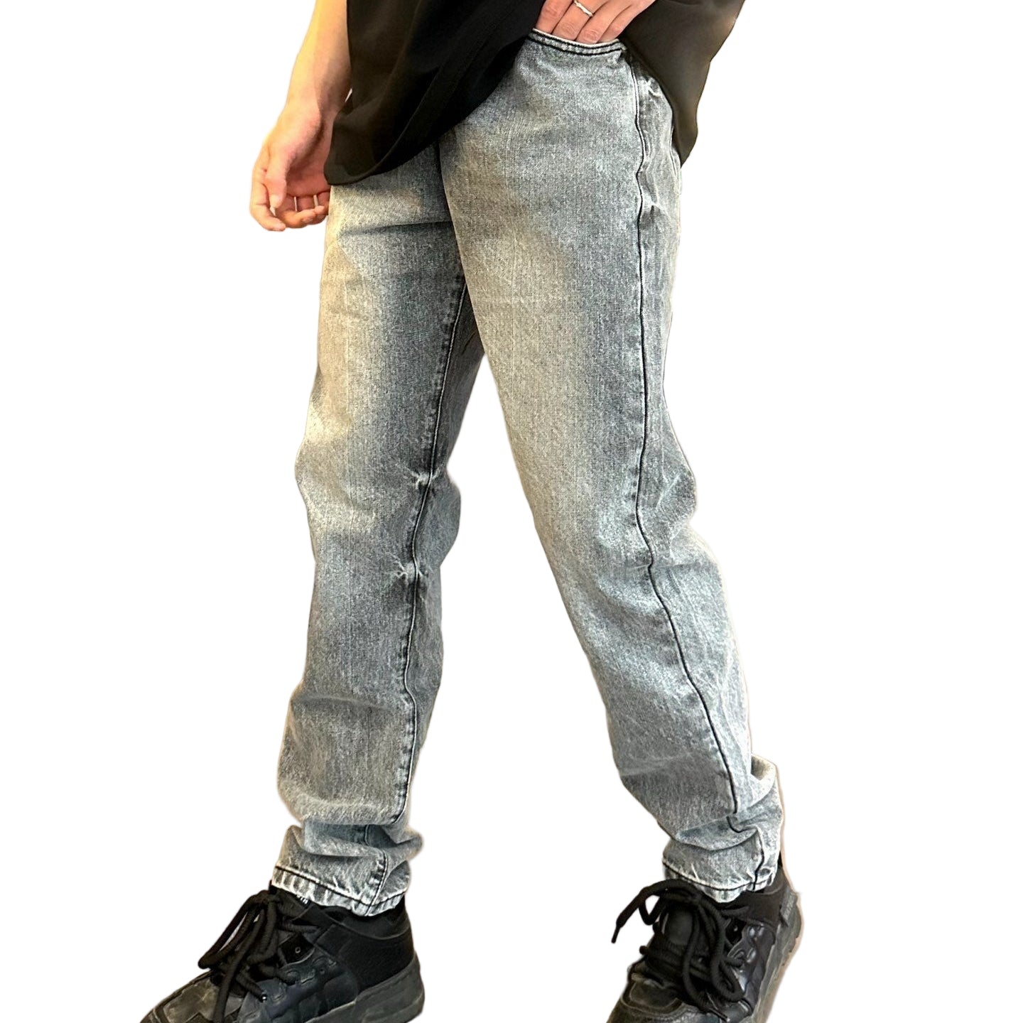 Prada Washed Black Slim Fit Denim Jeans - image 11