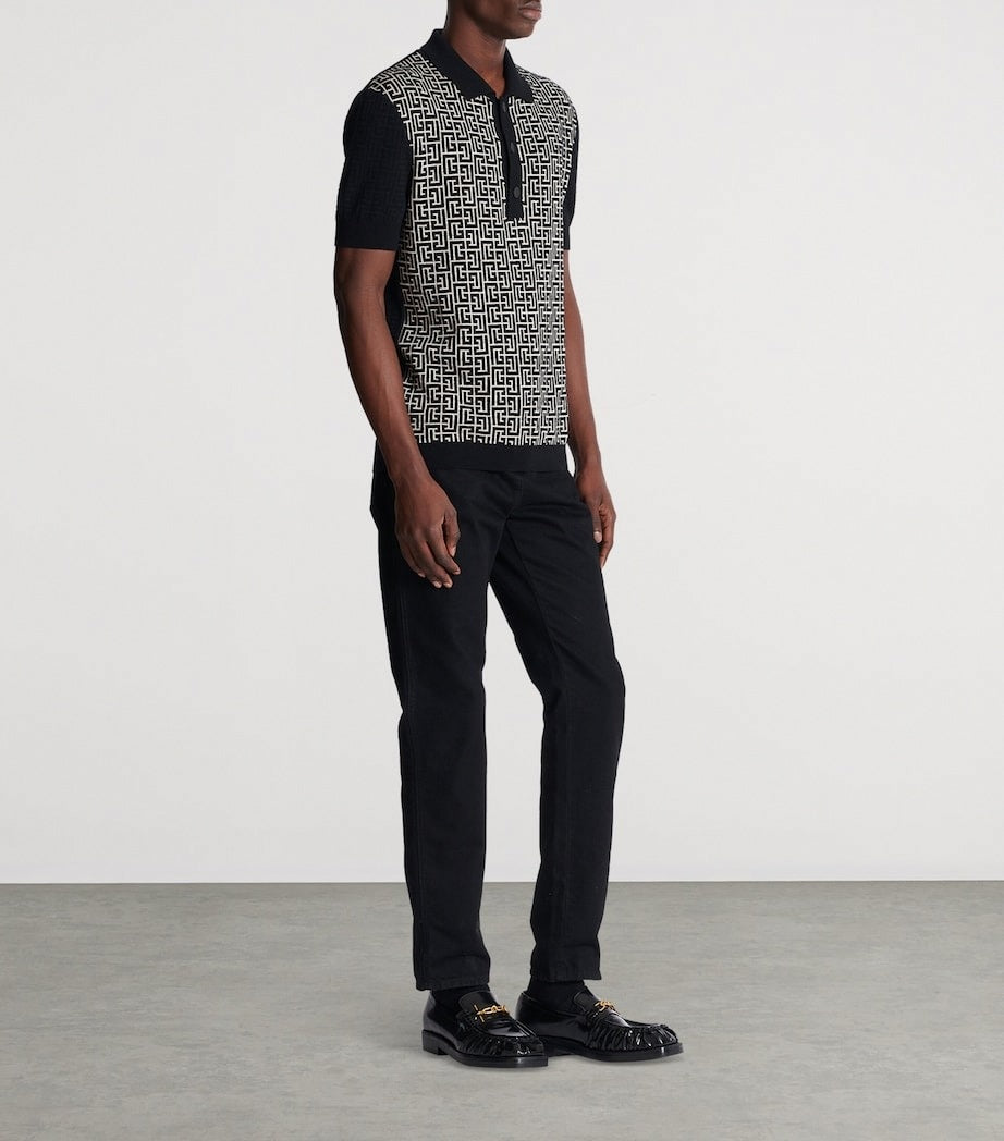 Balmain PB Labyrinth Knitted Polo Shirt - image 5