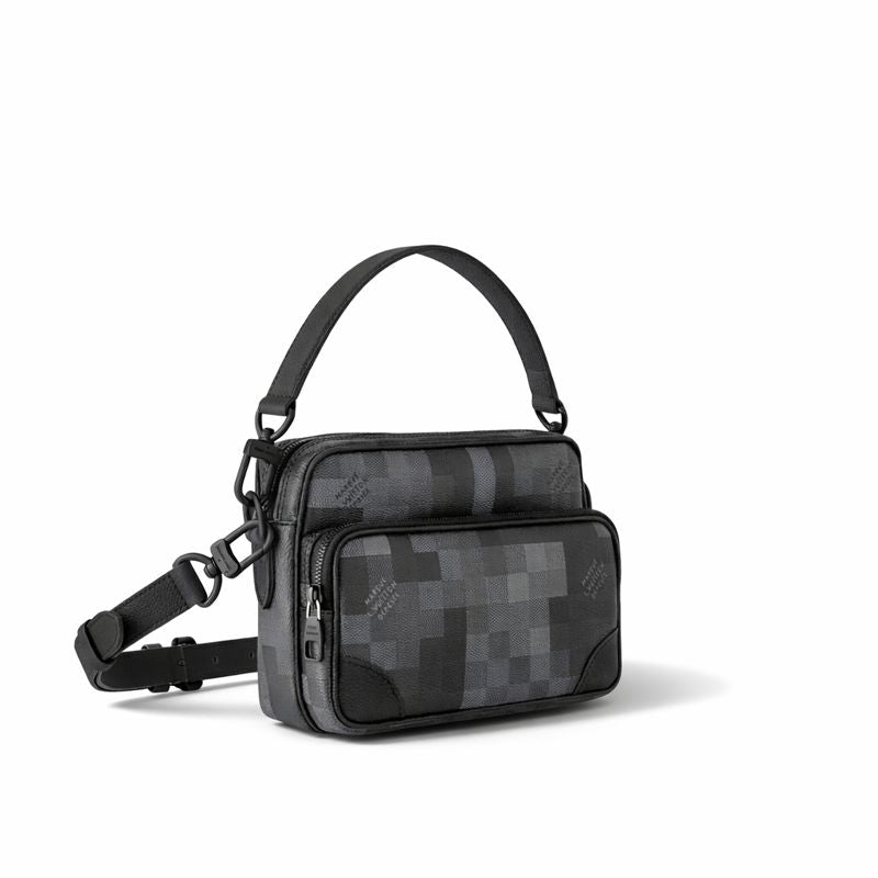 Louis Vuitton Damier Graphite Multi-Pocket Crossbody Bag (Black/Grey)