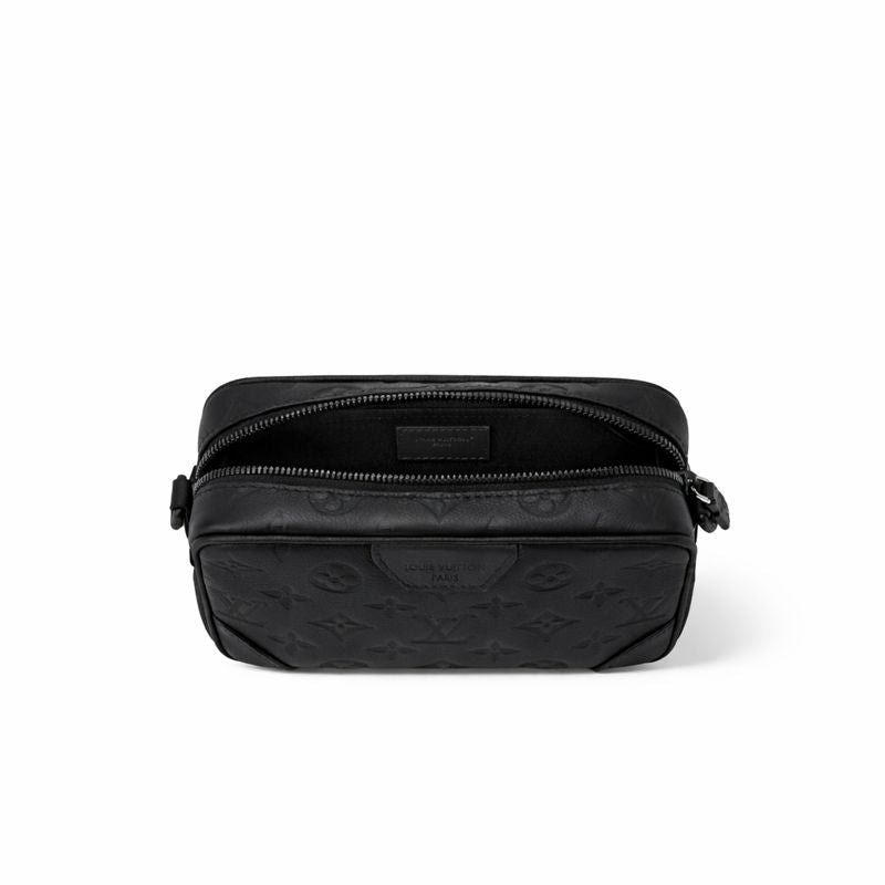 Louis Vuitton Monogram Embossed Leather Mini Pochette / Crossbody (All Black) - image 4