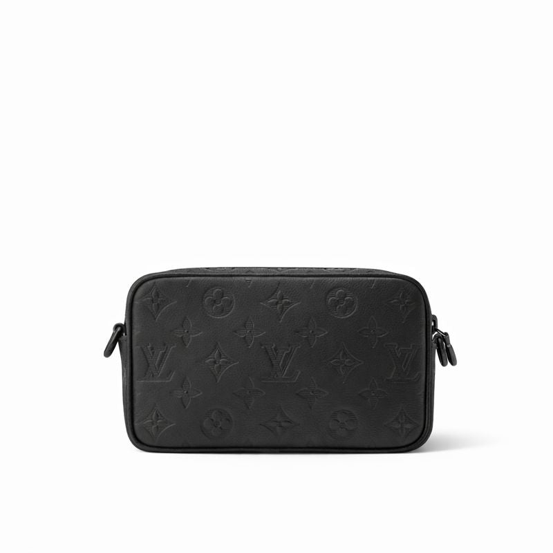 Louis Vuitton Monogram Embossed Leather Mini Pochette / Crossbody (All Black) - image 3