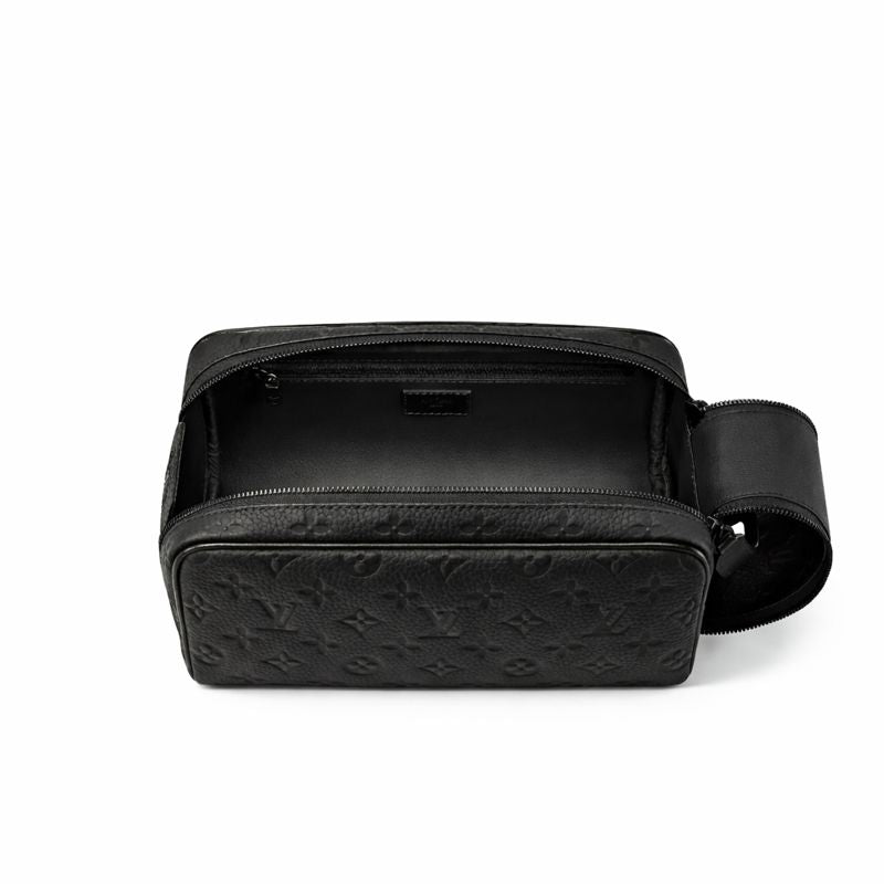 Louis Vuitton Monogram Embossed Leather Toiletry Pouch / Travel Case (All Black) - image 3
