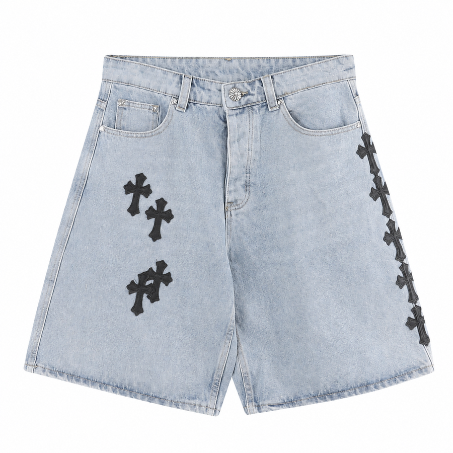 Chrome Hearts Hearts Cross Patch Shorts