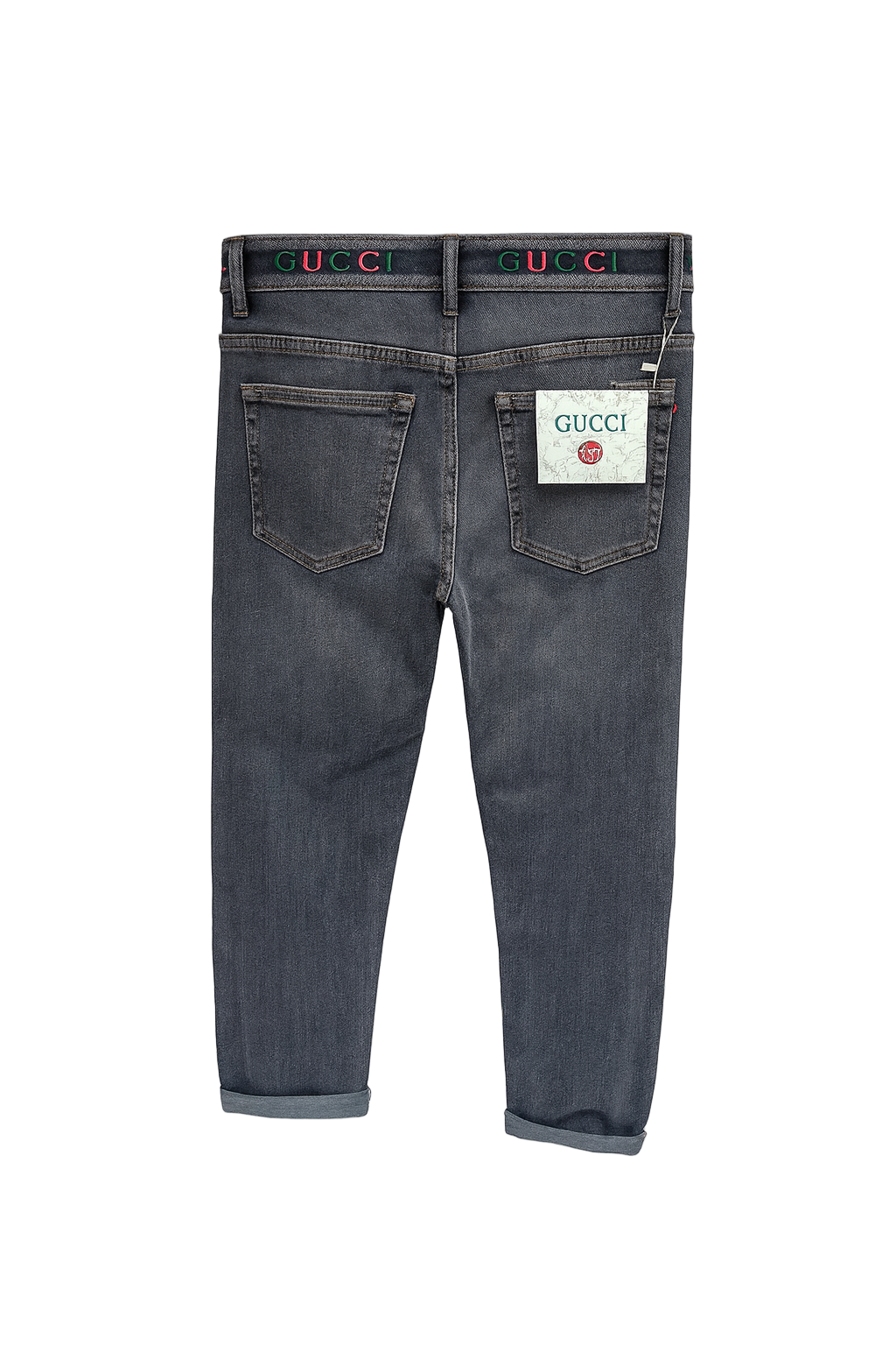 Gucci Denim Jeans with Embroidered Logo - image 2