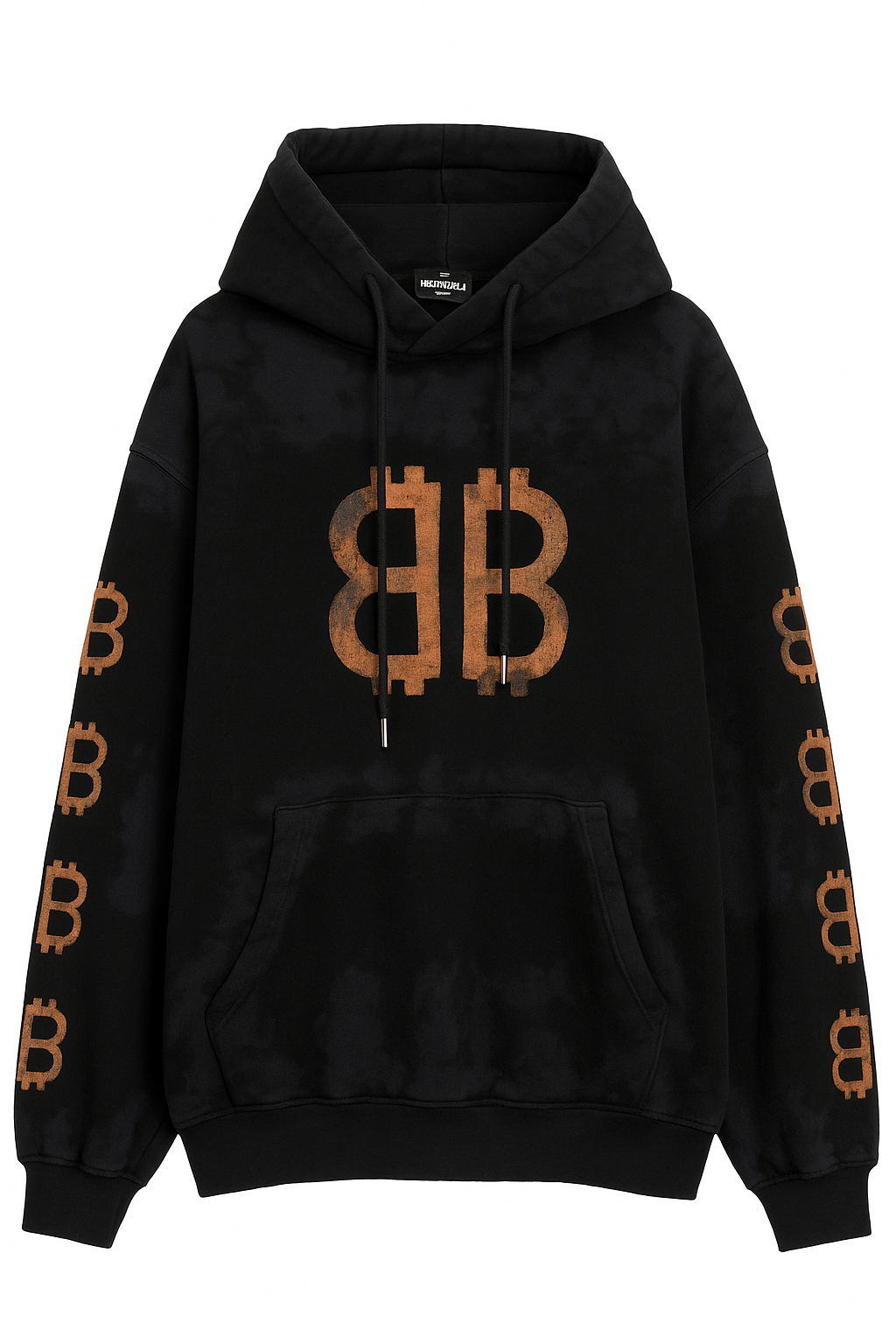 Balenciaga Distressed Logo Hoodie – Black Tie-Dye Edition - image 2