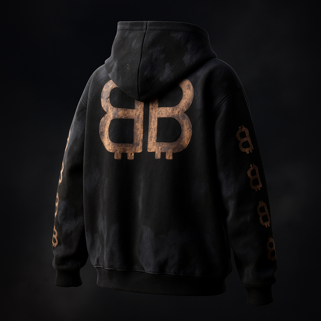 Balenciaga Distressed Logo Hoodie – Black Tie-Dye Edition - image 3
