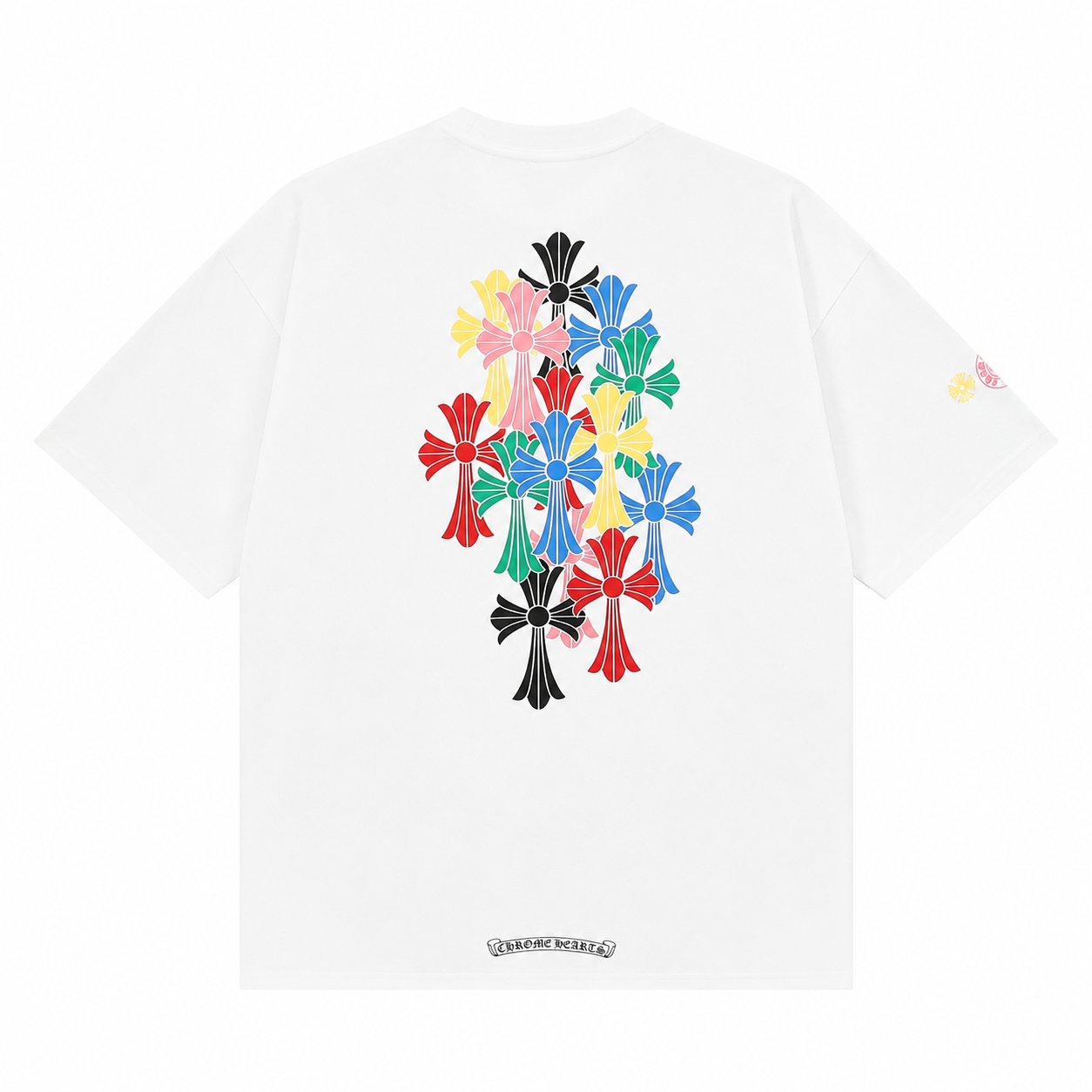 Chrome Hearts Hearts Floral Cross White T-Shirt - image 2