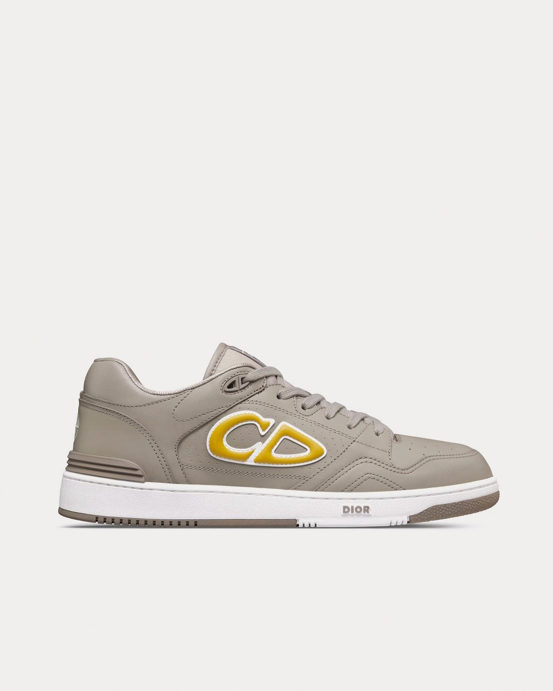 B57 Low-Top Sneakers in Taupe with Yellow CD Signature