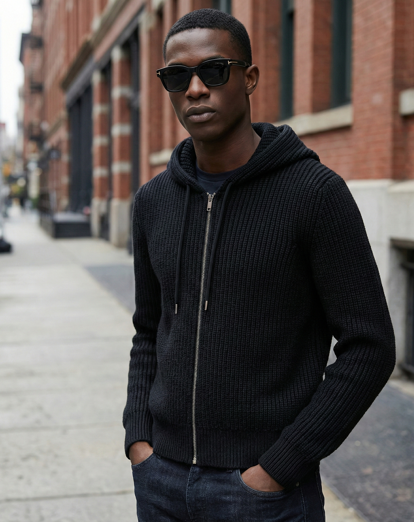 Tom Ford Ribbed Wool Zip Hoodie - image 4