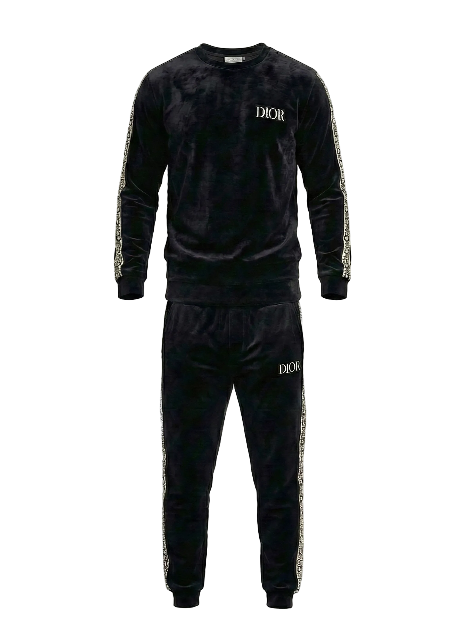 Dior Logo Knit Sweatshirt with Signature Sleeve Band