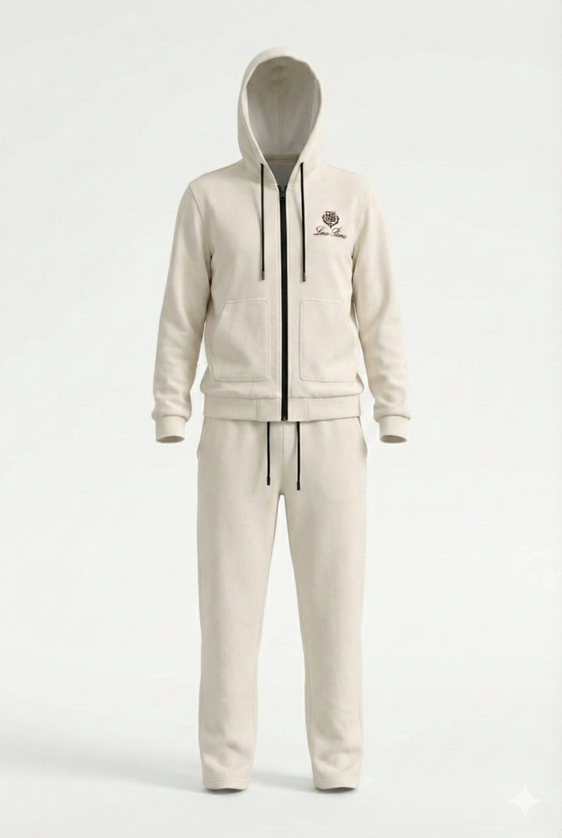 Ivory Heritage Zip Hoodie & Jogger Set