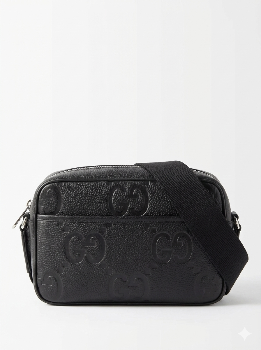 Gucci Jumbo Leather Crossbody Bag Black - image 4