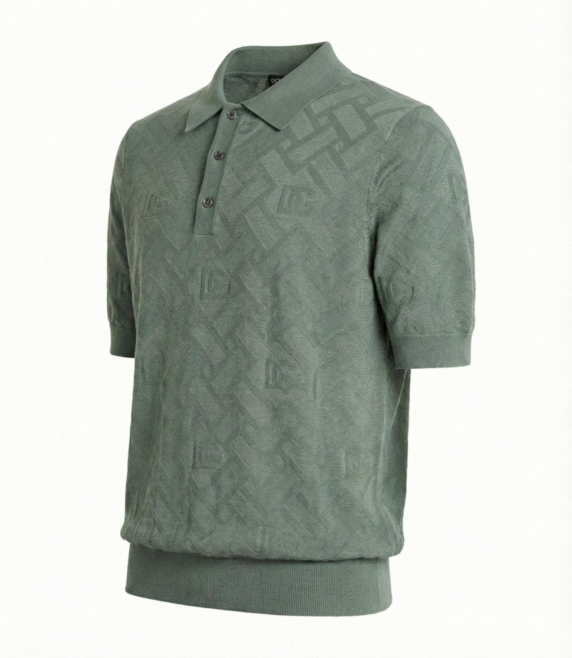 Dolce & Gabbana Silk Jacquard DG Polo Shirt - image 2