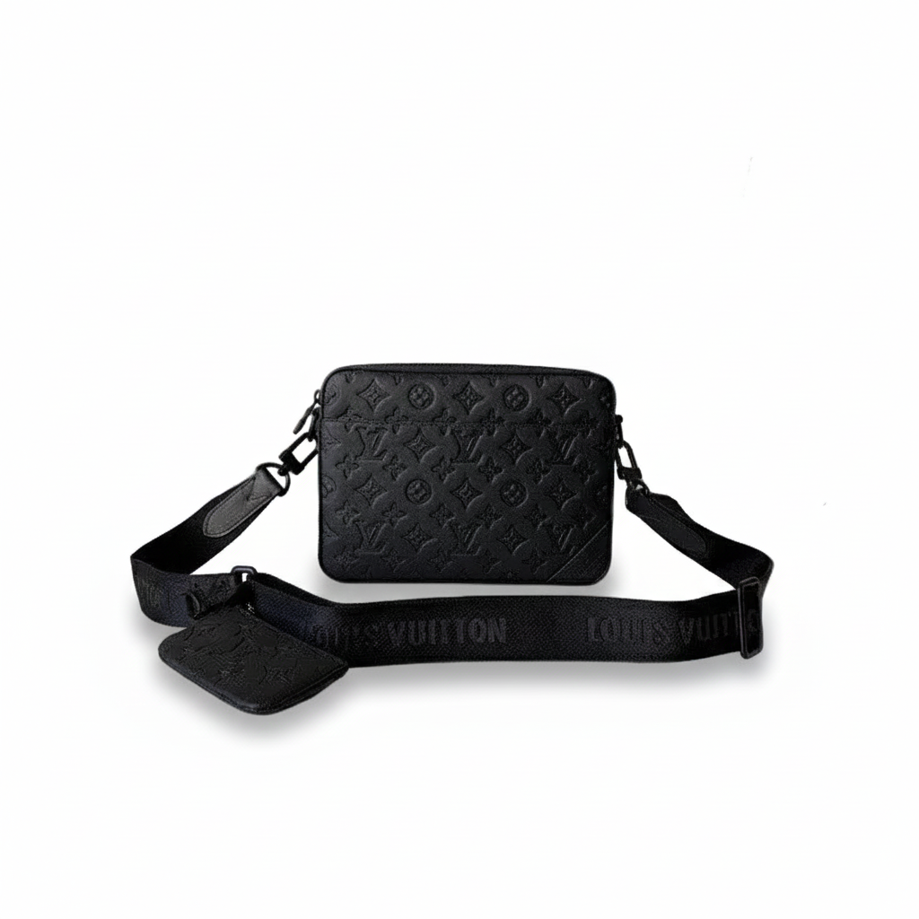 Louis Vuitton Monogram Embossed Black Messenger Crossbody Bag - image 2