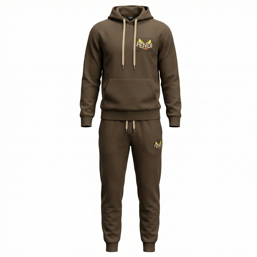 Fendi Roma Eye Motif Hooded Tracksuit