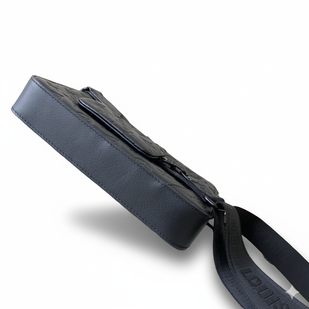 Louis Vuitton Monogram Embossed Black Messenger Crossbody Bag - image 5